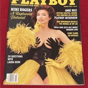 Playboy Mimi Rogers , Ann Rice March 1993 issue magazine